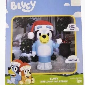 Bluey Inflatable with Santa Hat Christmas 3.5ft New in Box